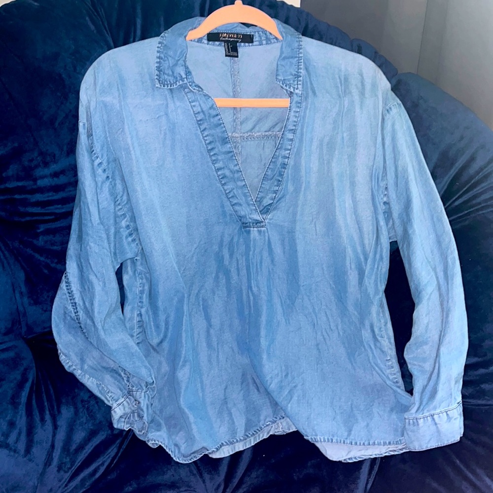 Lightweight Denim Blouse